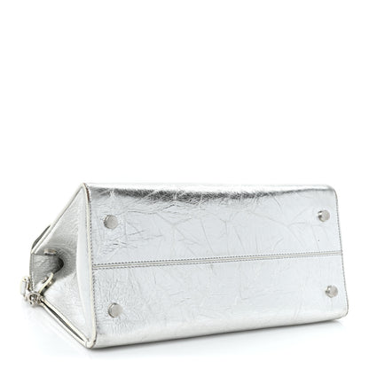Christian Dior Metallic Calfskin Medium Diorever Flap Silver 4 of 21