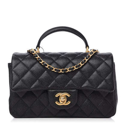 Chanel Caviar Quilted Mini Top Handle Rectangular Flap Black 1 of 11