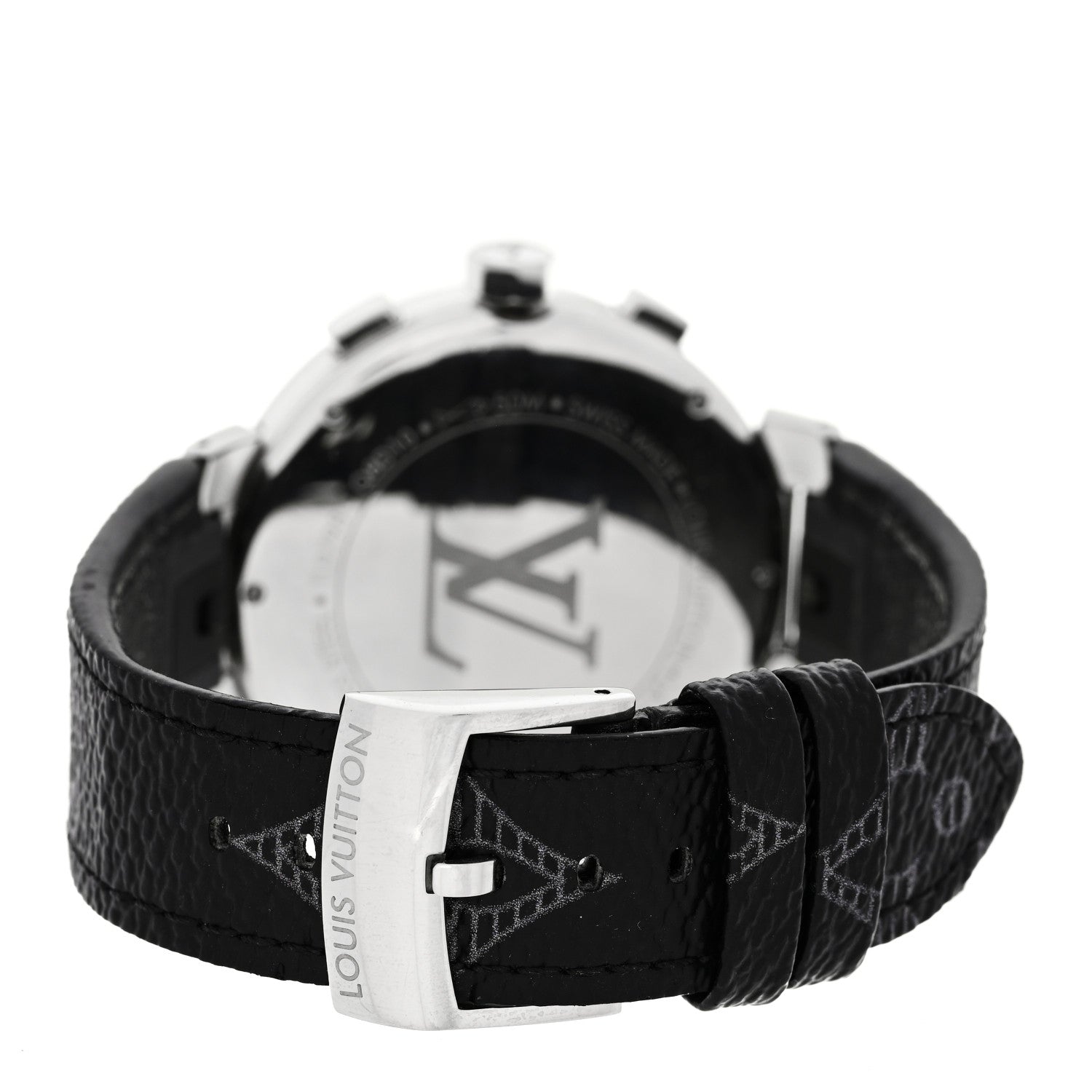 Louis Vuitton Stainless Steel Monogram 40mm Tambour Moon Star Quartz Watch 3 of 4