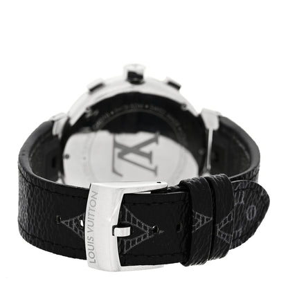Louis Vuitton Stainless Steel Monogram 40mm Tambour Moon Star Quartz Watch 3 of 4