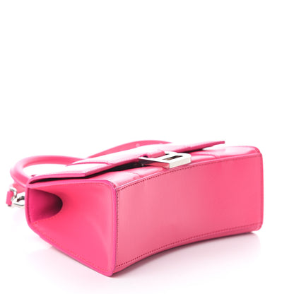 Balenciaga Shiny Box Calfskin Hourglass Top Handle Bag XS Acid Fuchsia 3 of 7