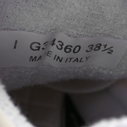 Chanel Suede Calfskin Fabric CC Sneakers 38.5 White 6 of 8