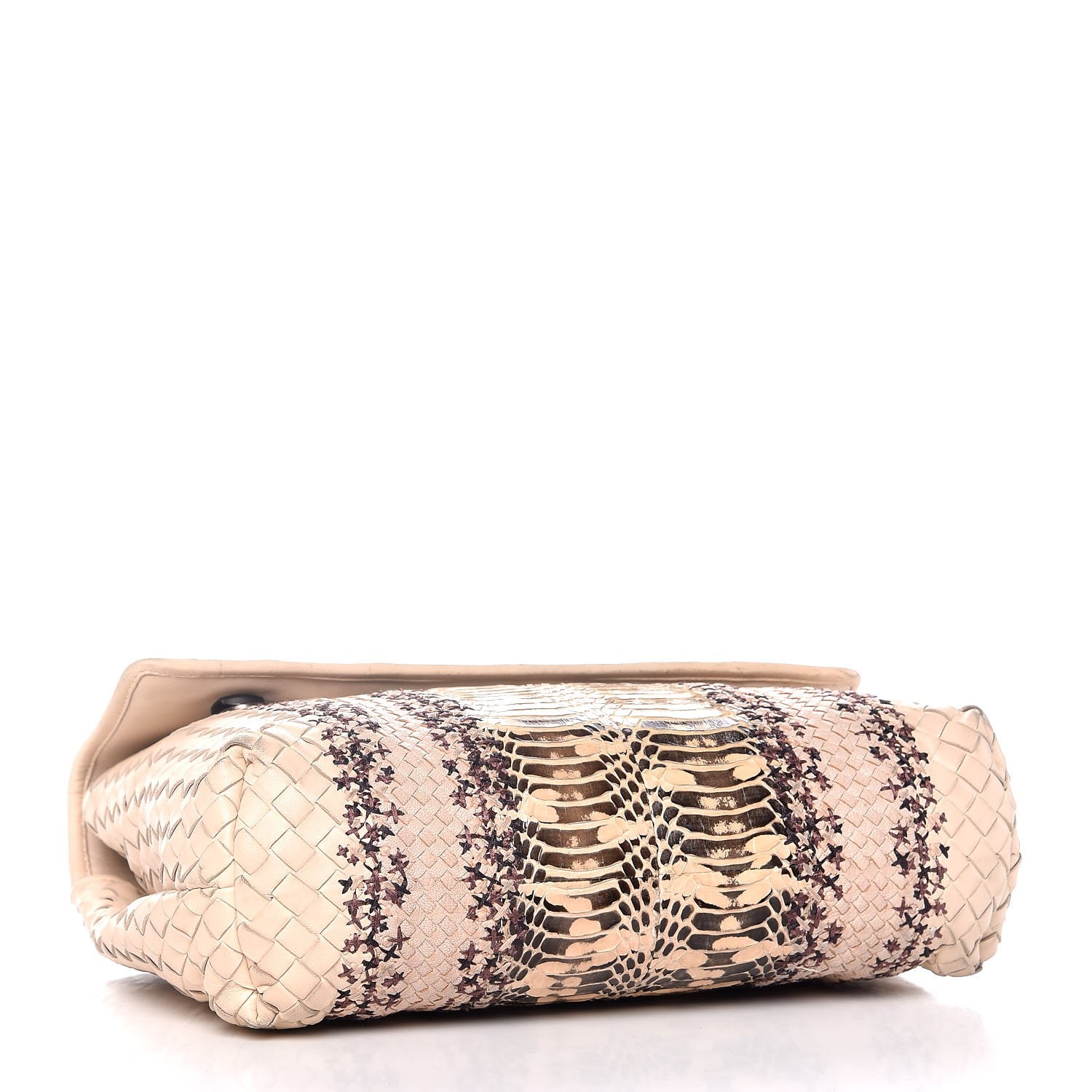 Bottega Veneta Python Nappa Intrecciato Olimpia Bag Natural 4 of 18