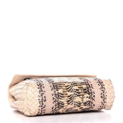 Bottega Veneta Python Nappa Intrecciato Olimpia Bag Natural 4 of 18