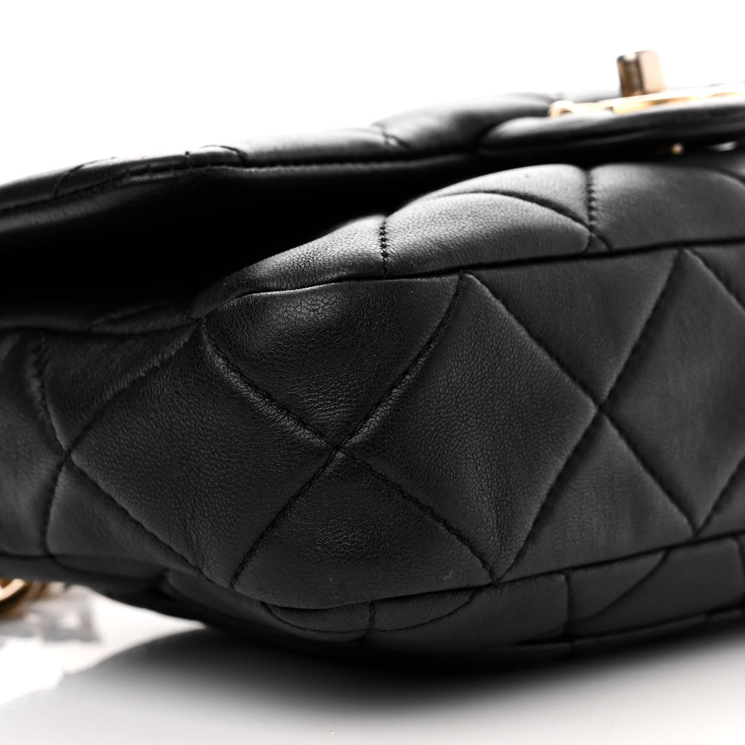 Chanel Lambskin Quilted Chain Flap Black 9 of 11