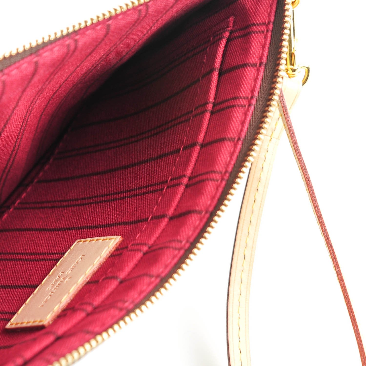 Louis Vuitton Monogram Neverfull MM GM Pochette Fuchsia 6 of 8