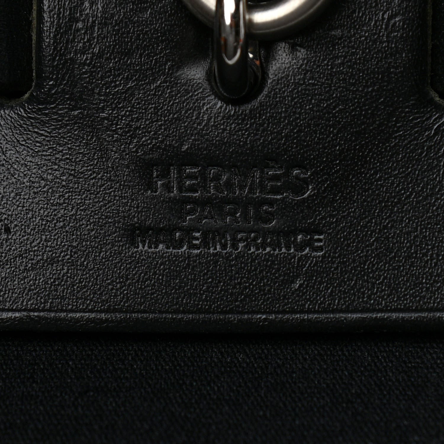 Hermes Toile Vache Calfskin Herbag 39 MM Black 6 of 11