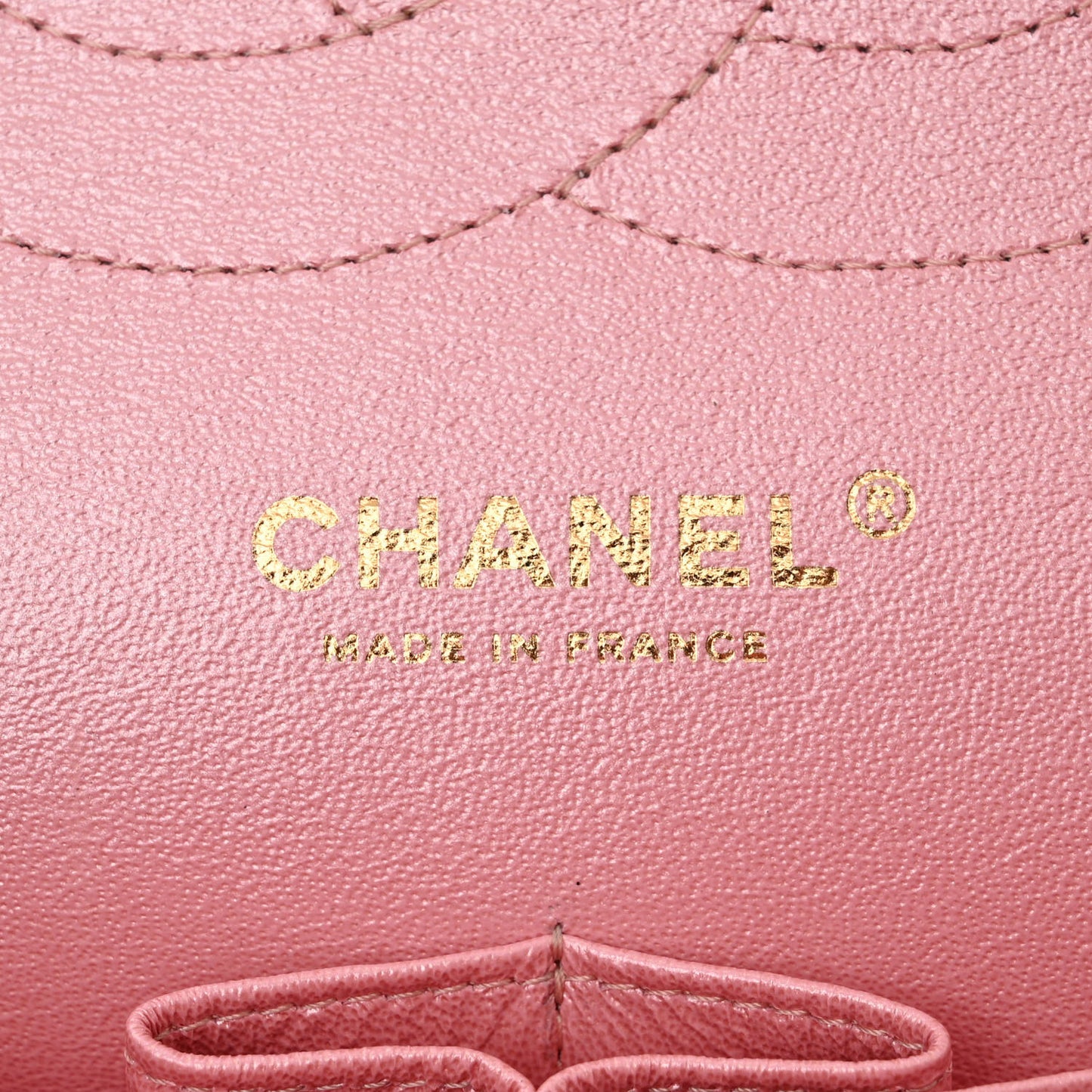 Iridescent Caviar Quilted Jumbo Double Flap Rose Pink
