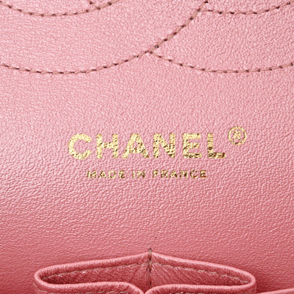 Chanel Iridescent Caviar Quilted Jumbo Double Flap Rose Pink 6 of 10