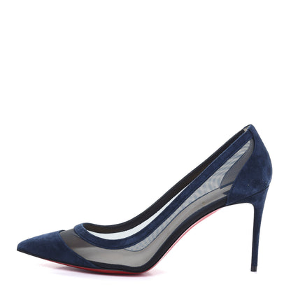 Christian Louboutin Veau Velours Rete Galativi 85 Pumps 39.5 Marine 1 of 8