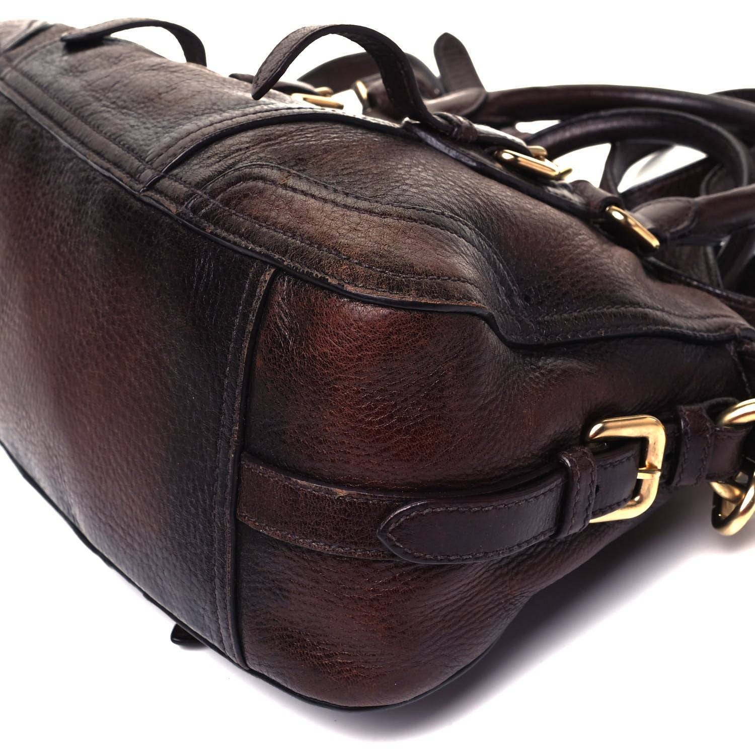 Prada Cervo Antik Dome Satchel Cacao 8 of 8