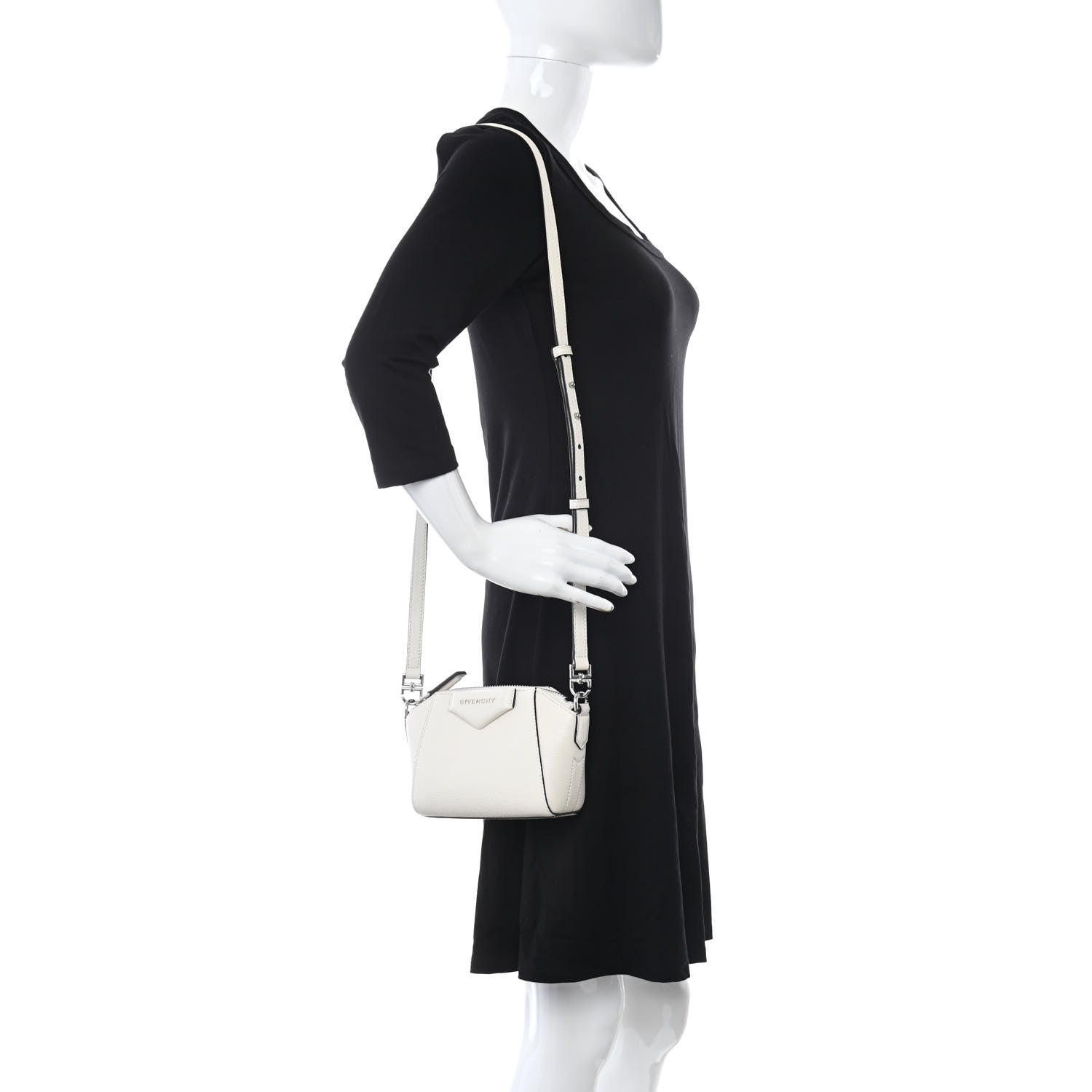 Givenchy Sugar Goatskin Nano Antigona Ivory 2 of 10