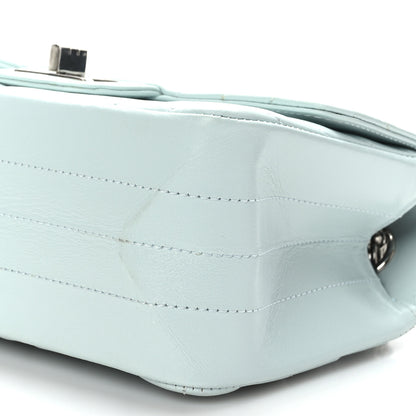 Chanel Aged Calfskin Chevron Quilted 2.55 Reissue Mini Flap Light Blue 8 of 10