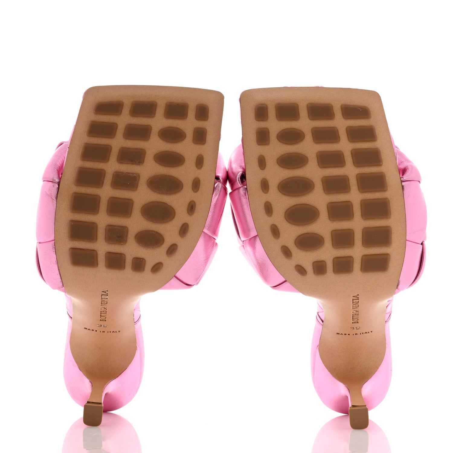 Bottega Veneta Metallic Nappa Maxi Intrecciato Lido 90mm Mule Sandals 39 Azalea 5 of 7