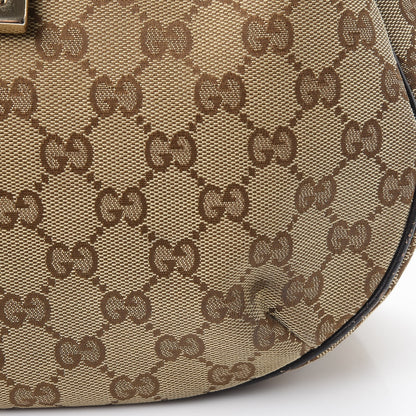 Gucci Monogram Medium New Ladies Web Hobo Dark Brown 13 of 14