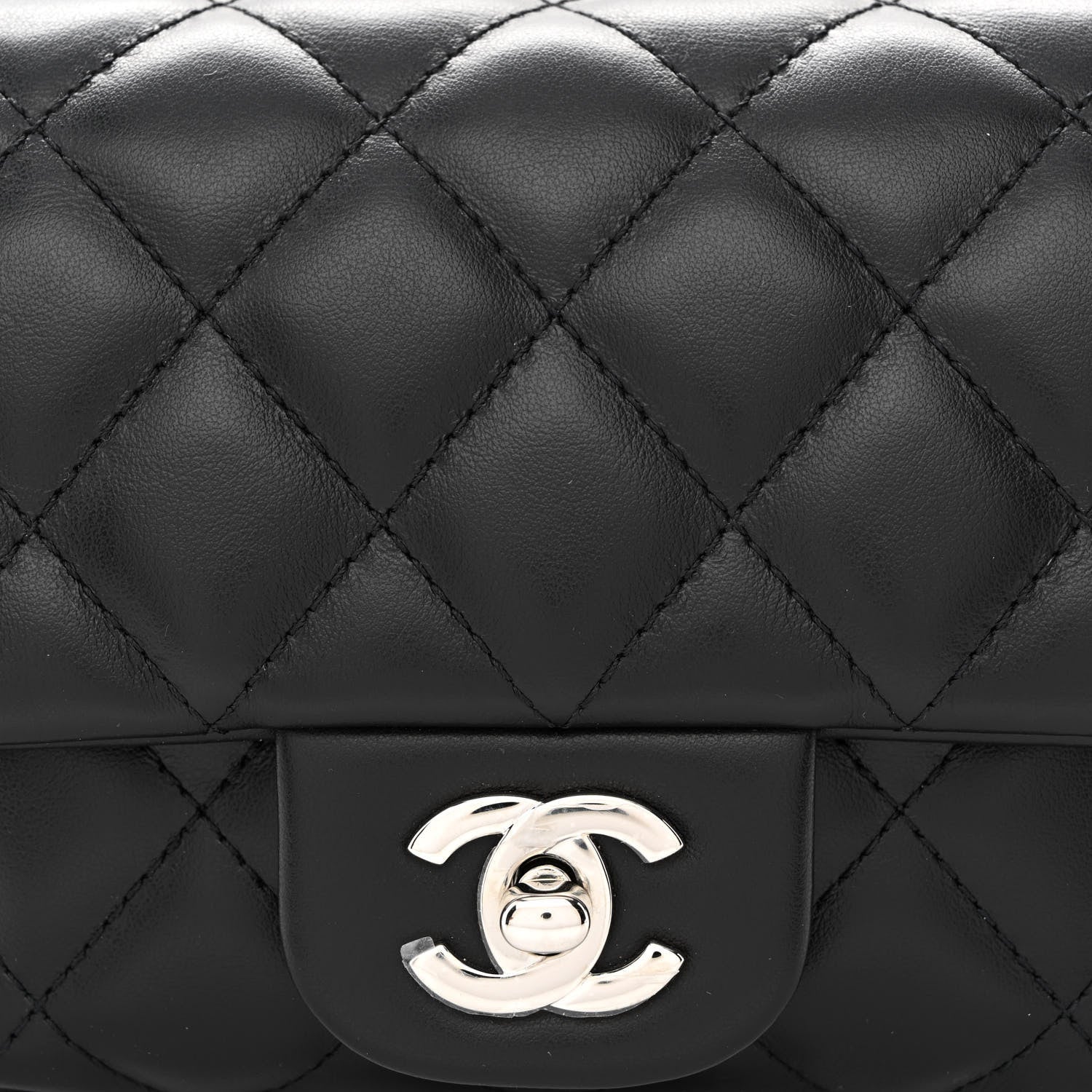 Chanel Calfskin Quilted CC Uniform Flap Belt Bag Black 9 of 11