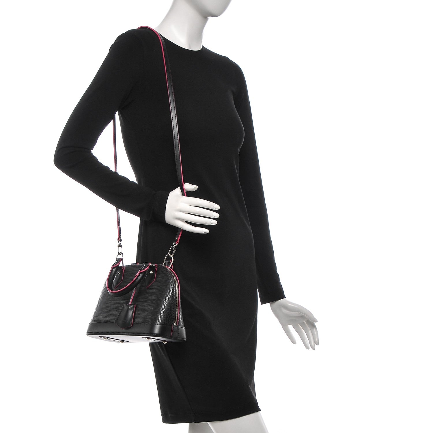 Louis Vuitton Epi Alma BB Black Hot Pink 2 of 7