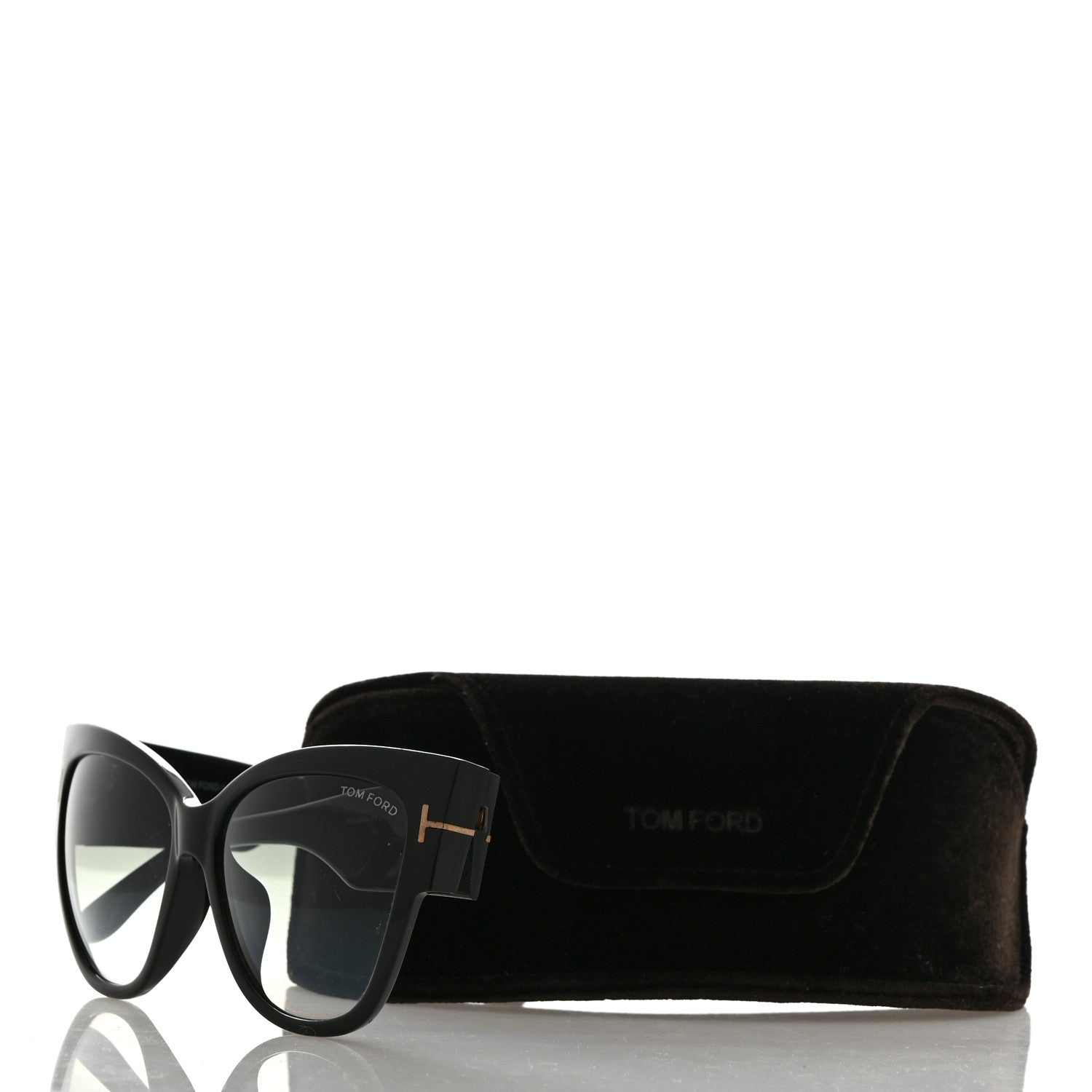 Tom Ford Acetate Anoushka Cat Eye Sunglasses TF371 Black 8 of 8