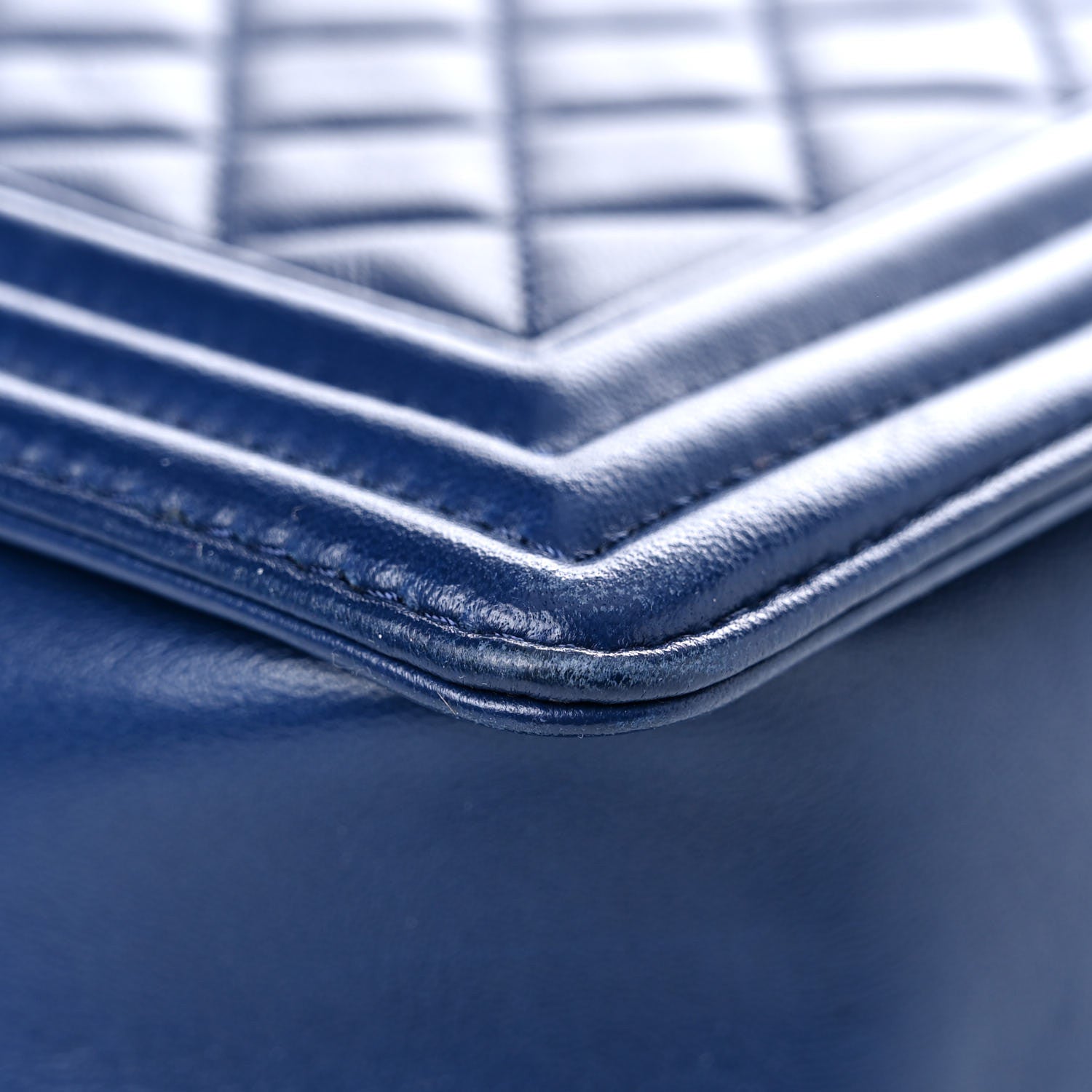 Chanel Calfskin Quilted New Medium Boy Flap Blue 10 of 16