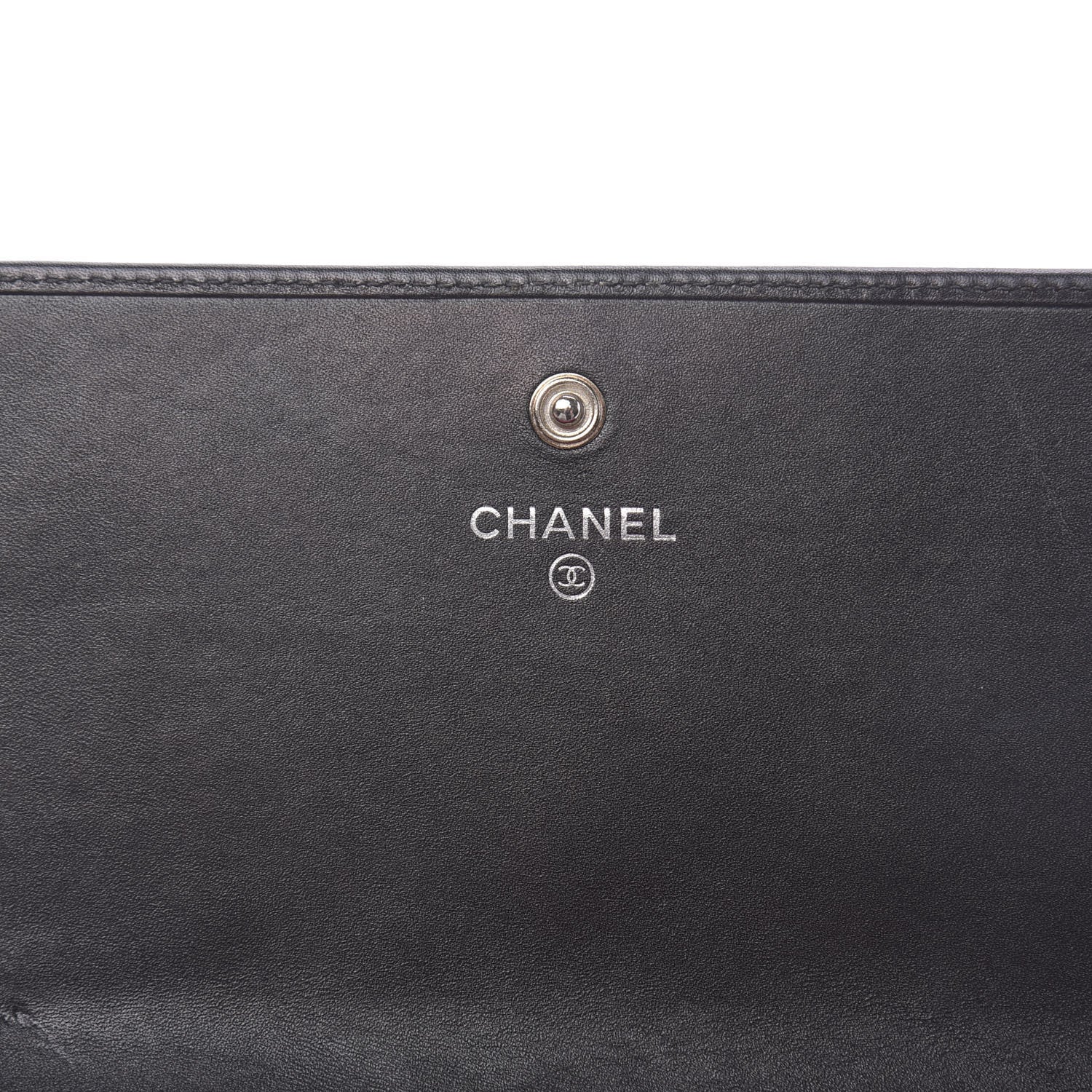 Chanel Calfskin Quilted Cambon Tri-Fold Wallet Black 6 of 10