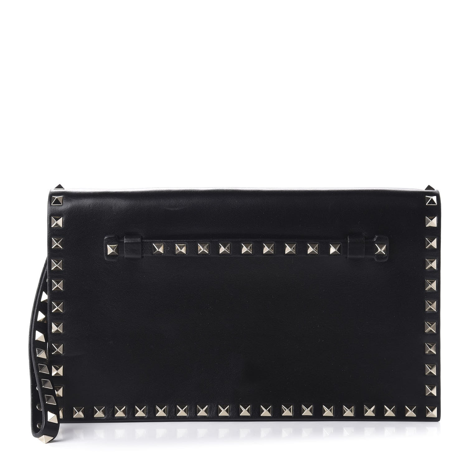 Valentino Garavani Nappa Rockstud Wristlet Clutch Black 1 of 9