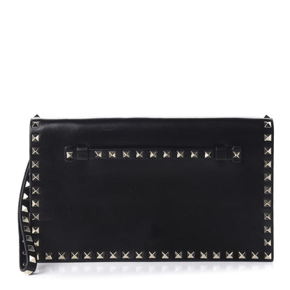 Valentino Garavani Nappa Rockstud Wristlet Clutch Black 1 of 9