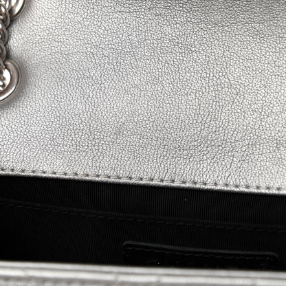 Chanel Metallic Lambskin Chevron Quilted Studded Mini Rectangular Flap Silver 11 of 11
