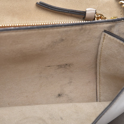 Chloe Calfskin Suede Medium Faye Shoulder Bag Motty Grey 7 of 9
