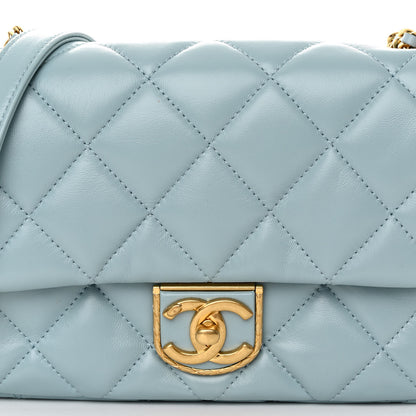Chanel Lambskin Quilted Mini Flap Light Blue 8 of 12
