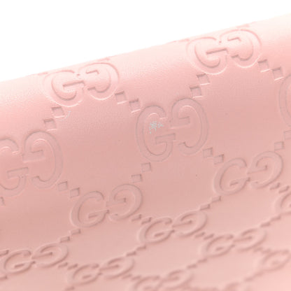Gucci Guccissima Signature Crystal Cat Chain Wallet Light Candy Pink 10 of 11