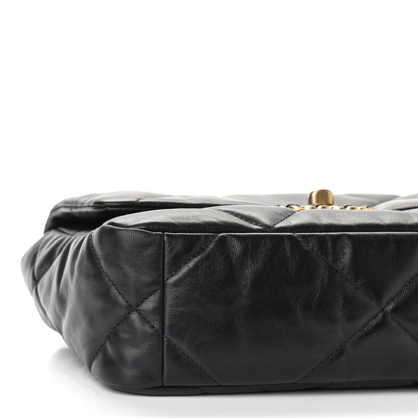 Goatskin Quilted Medium Chanel 19 Flap Black