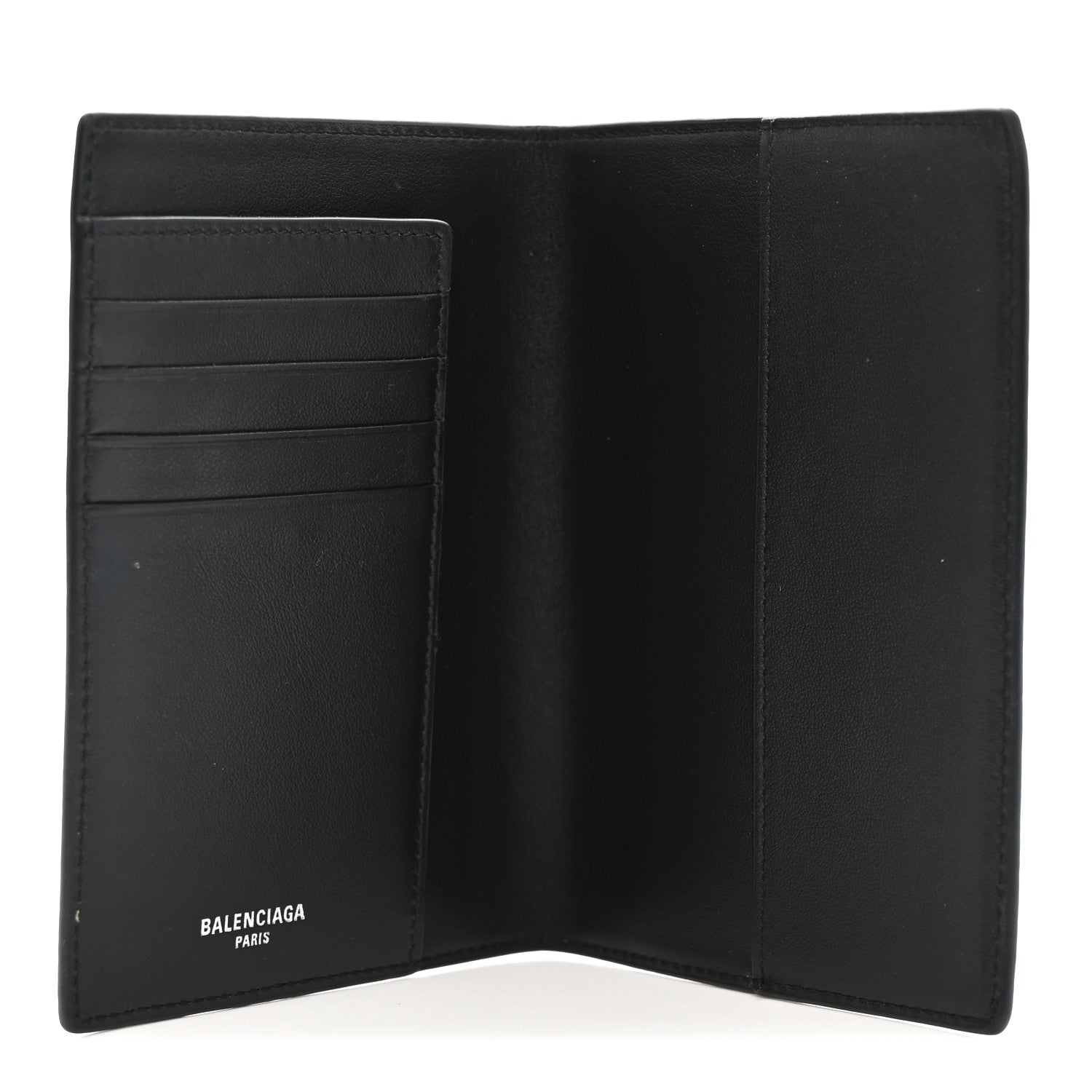 Balenciaga Textured Calfskin Passport Holder Black 5 of 8