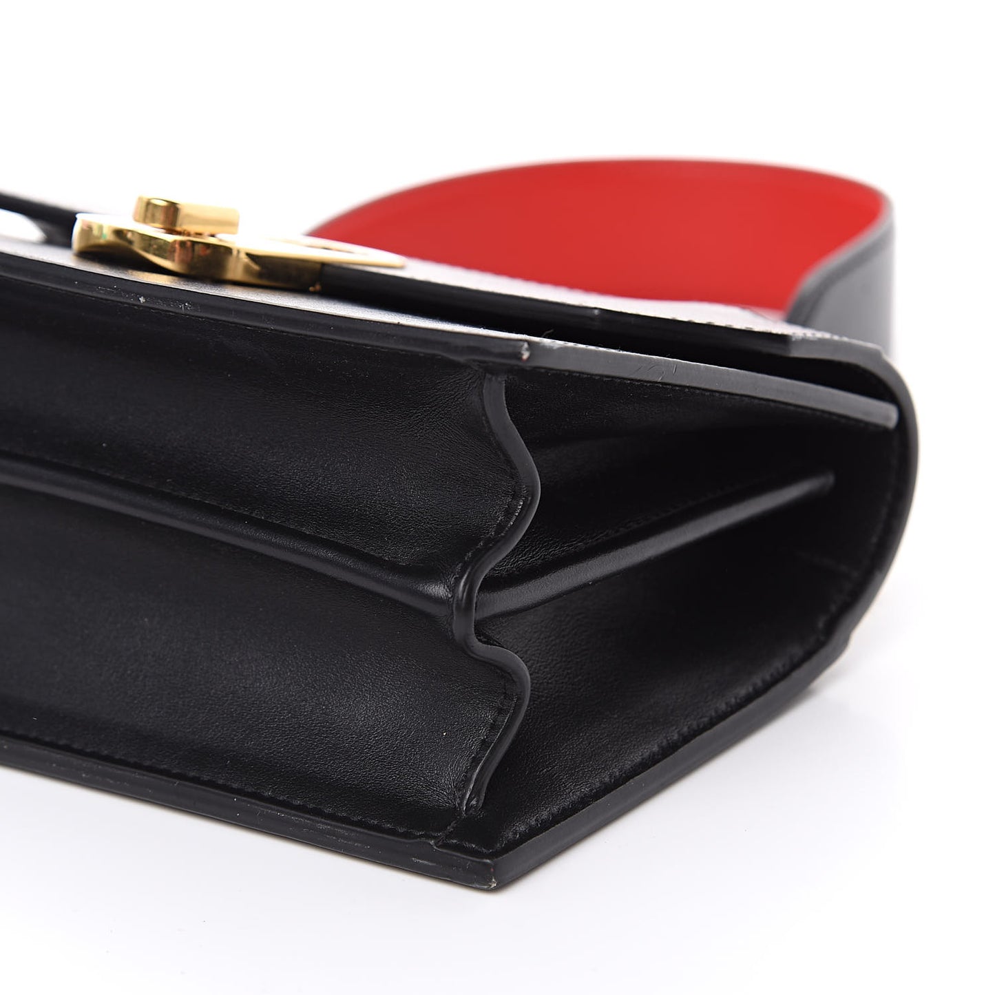 Calfskin Large Elisa Shoulder Bag Black