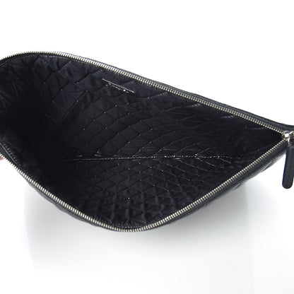 Chanel Caviar Quilted Large Cosmetic Case Black 5 of 10