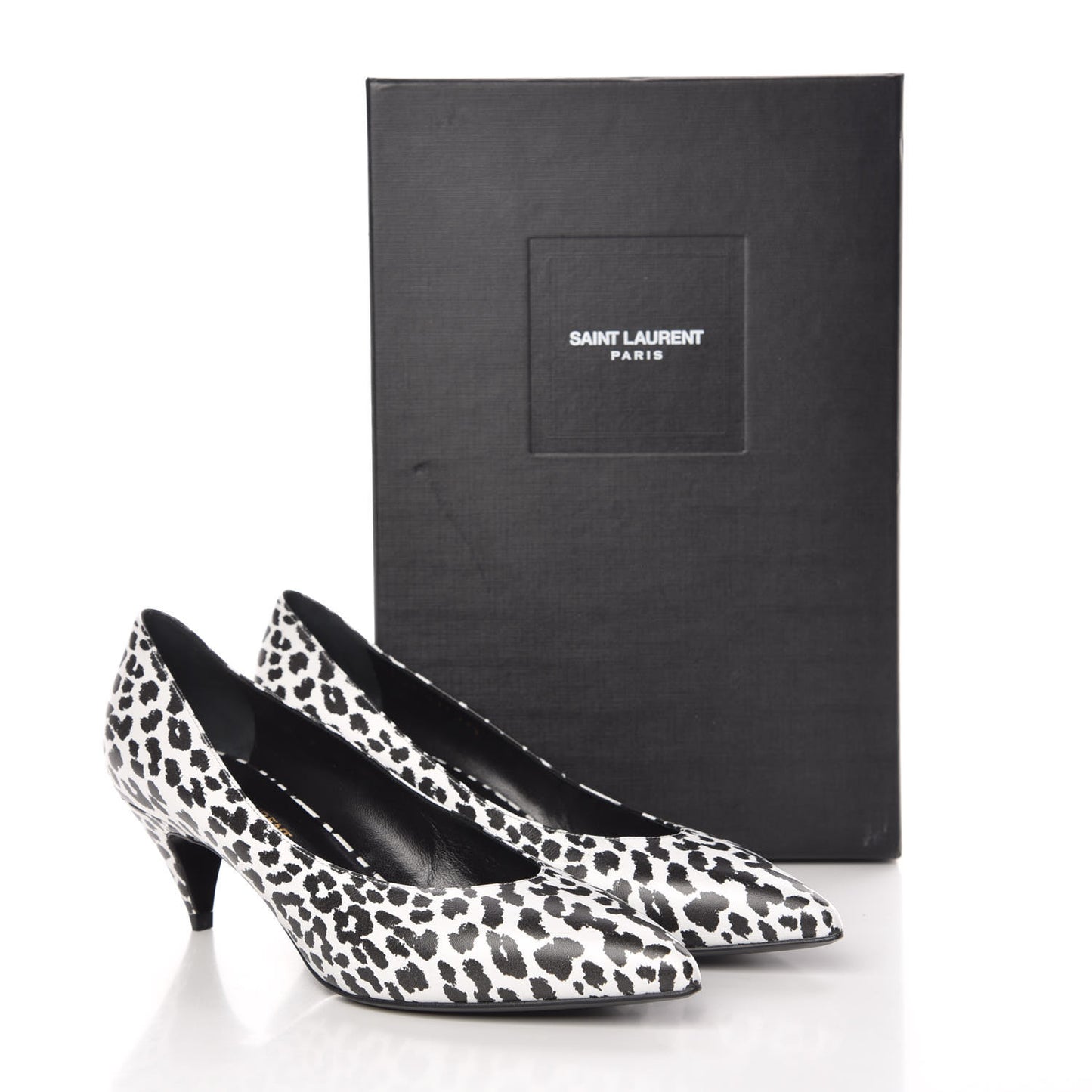 Soft Calfskin Baby Cat Paris 50 Pumps 38.5 Bianco White Black