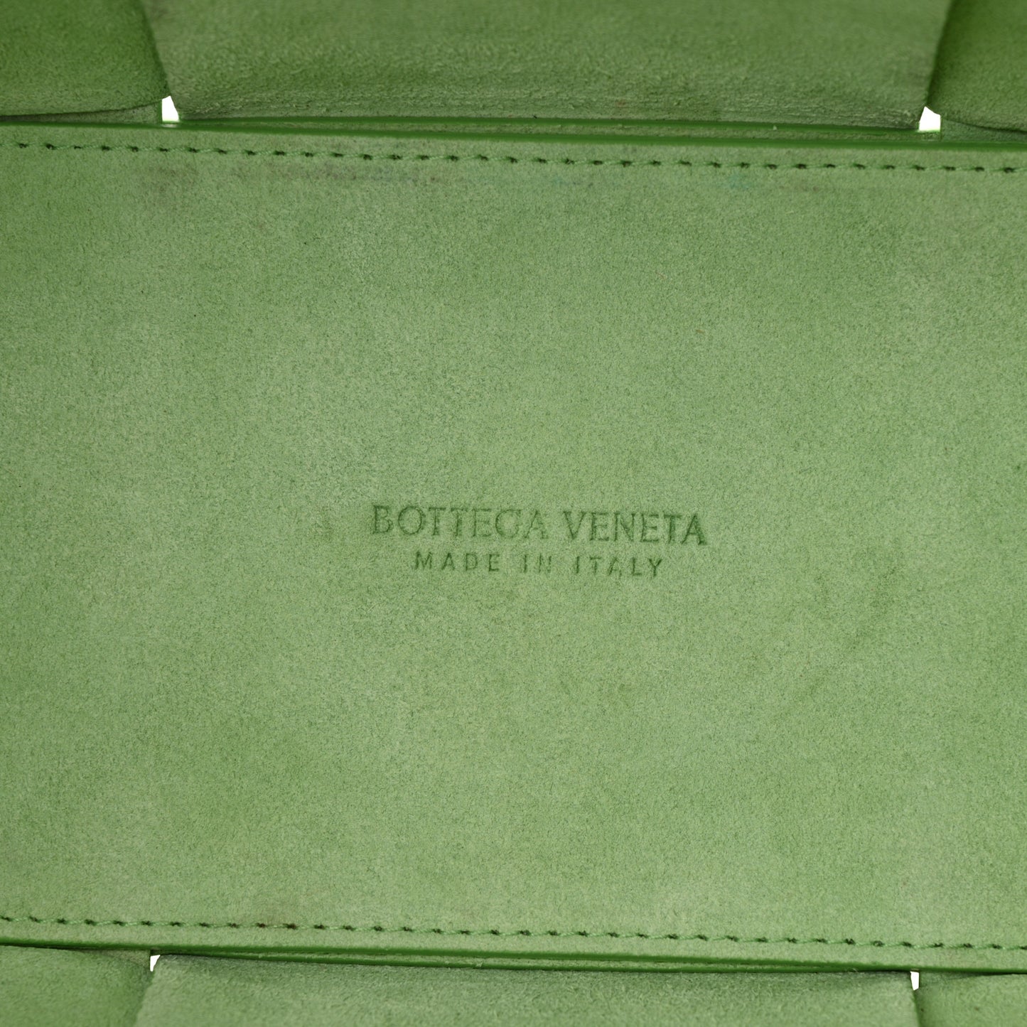 Nappa Intrecciato Small Arco Tote Carmel Pistachio