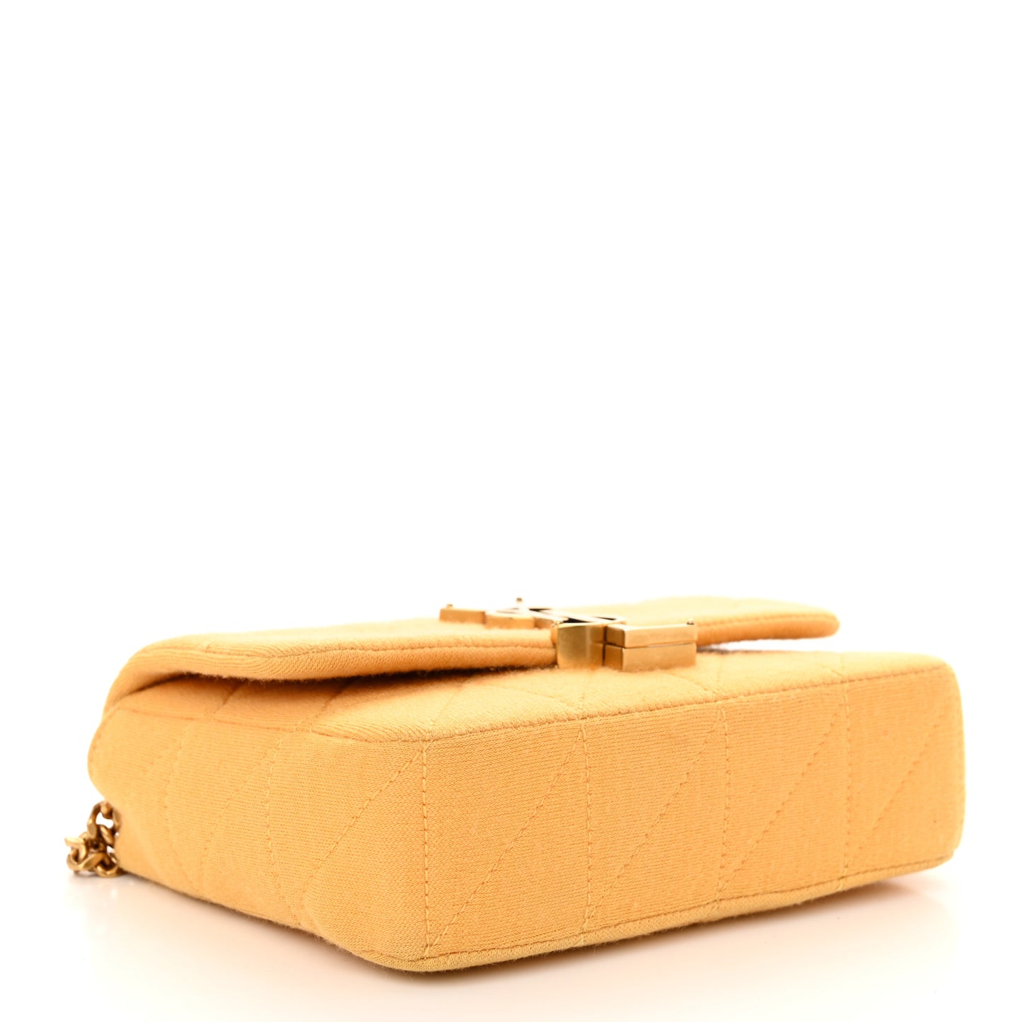 Jersey Wool Patchwork Monogram Mini Jamie Baguette Saffron