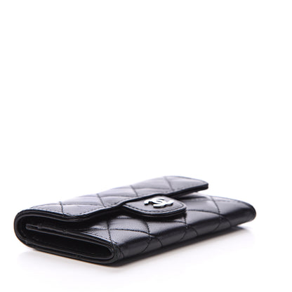 Chanel Lambskin Quilted Flap Card Holder Black 3 of 12