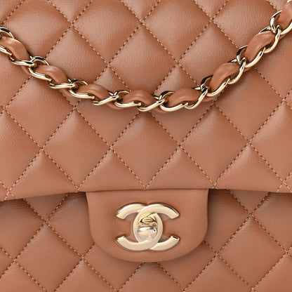 Chanel Lambskin Quilted Medium Double Flap Brown 8 of 12