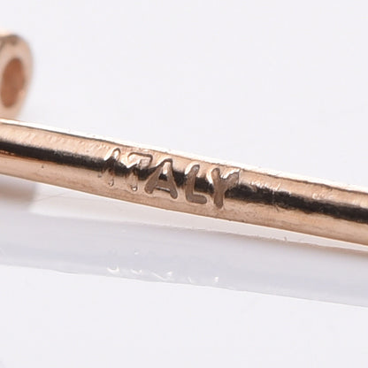 Tiffany 18K Rose Gold Diamond Fleur de Lis Key Bar Earrings 4 of 4