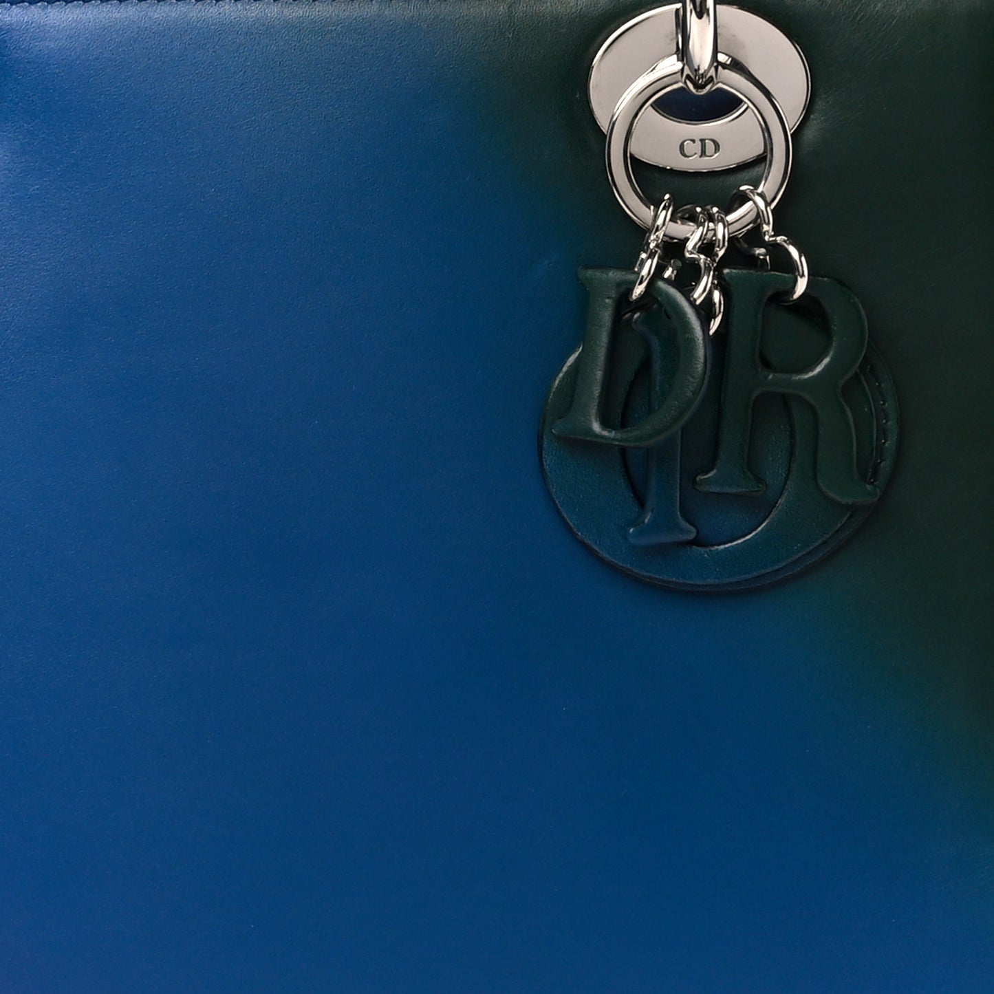 Box Calfskin Gradient Medium Lady Dior Purple Blue Green