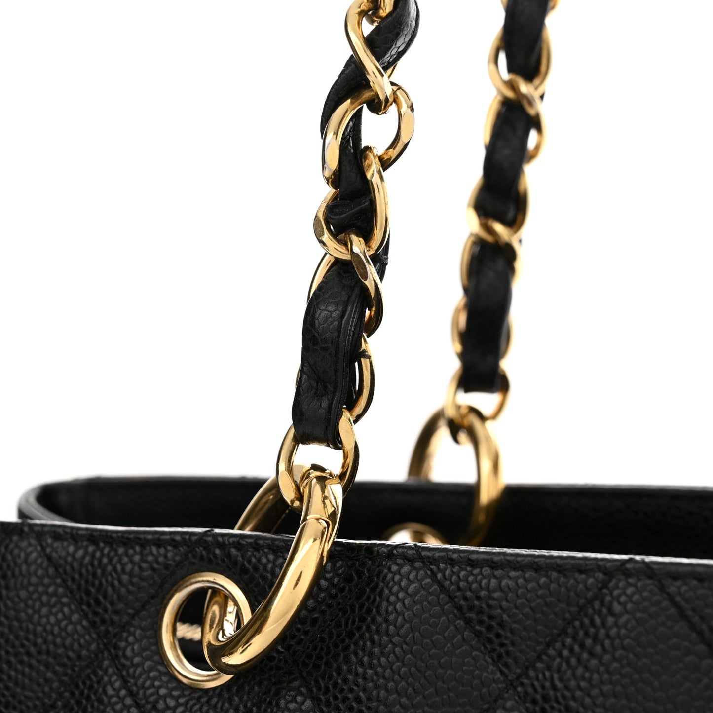 Caviar Quilted Grand Shopping Tote GST Black