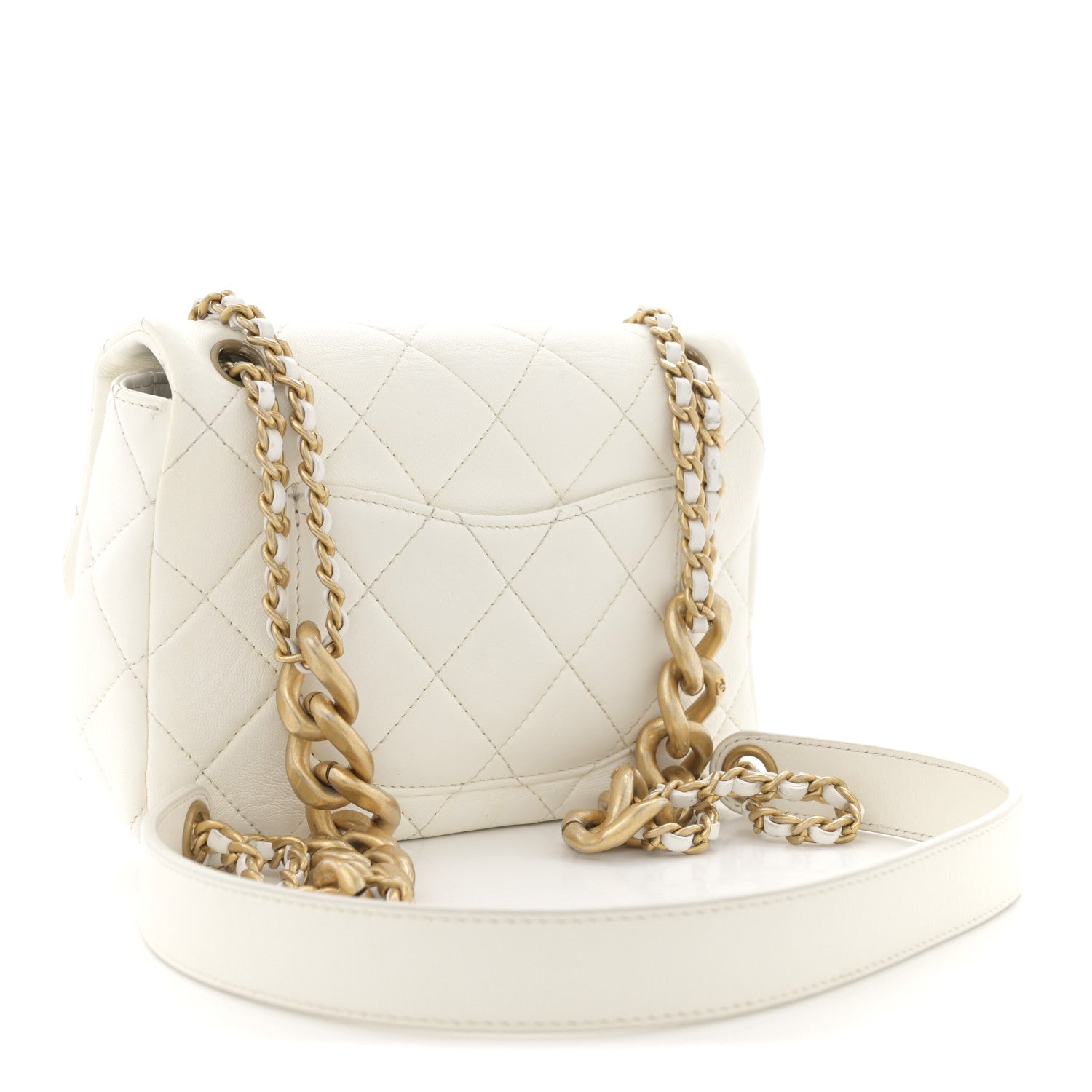Chanel Shiny Lambskin Quilted Mini Flap White 3 of 13