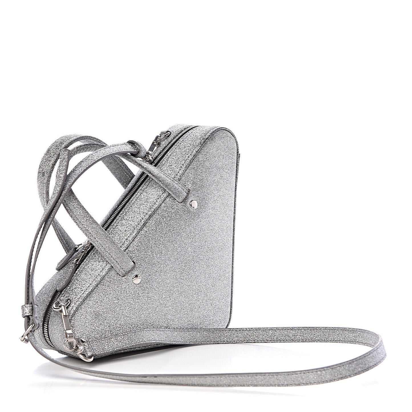 Glitter XS Triangle Duffle Argent Black