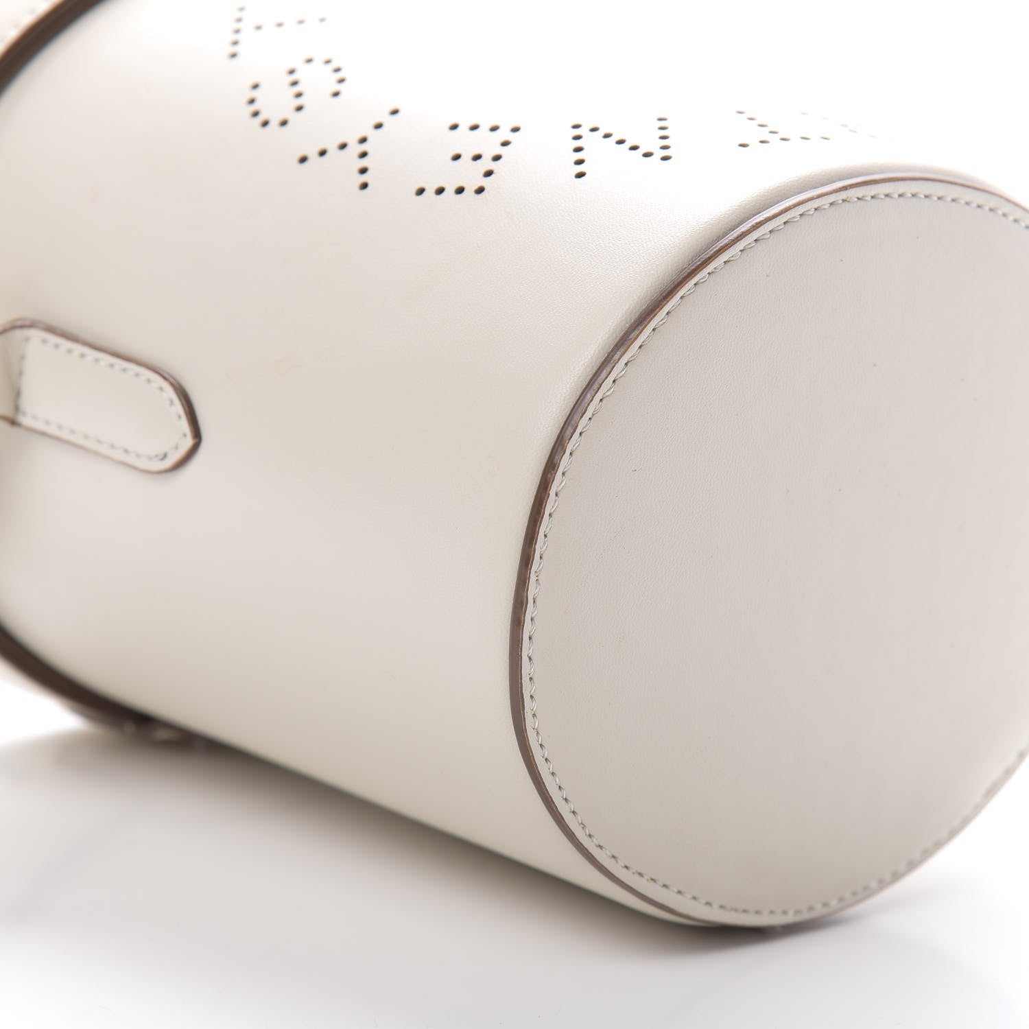 Stella McCartney Eco Soft Alter Nappa Perforated Logo Bucket Bag White 9 of 13