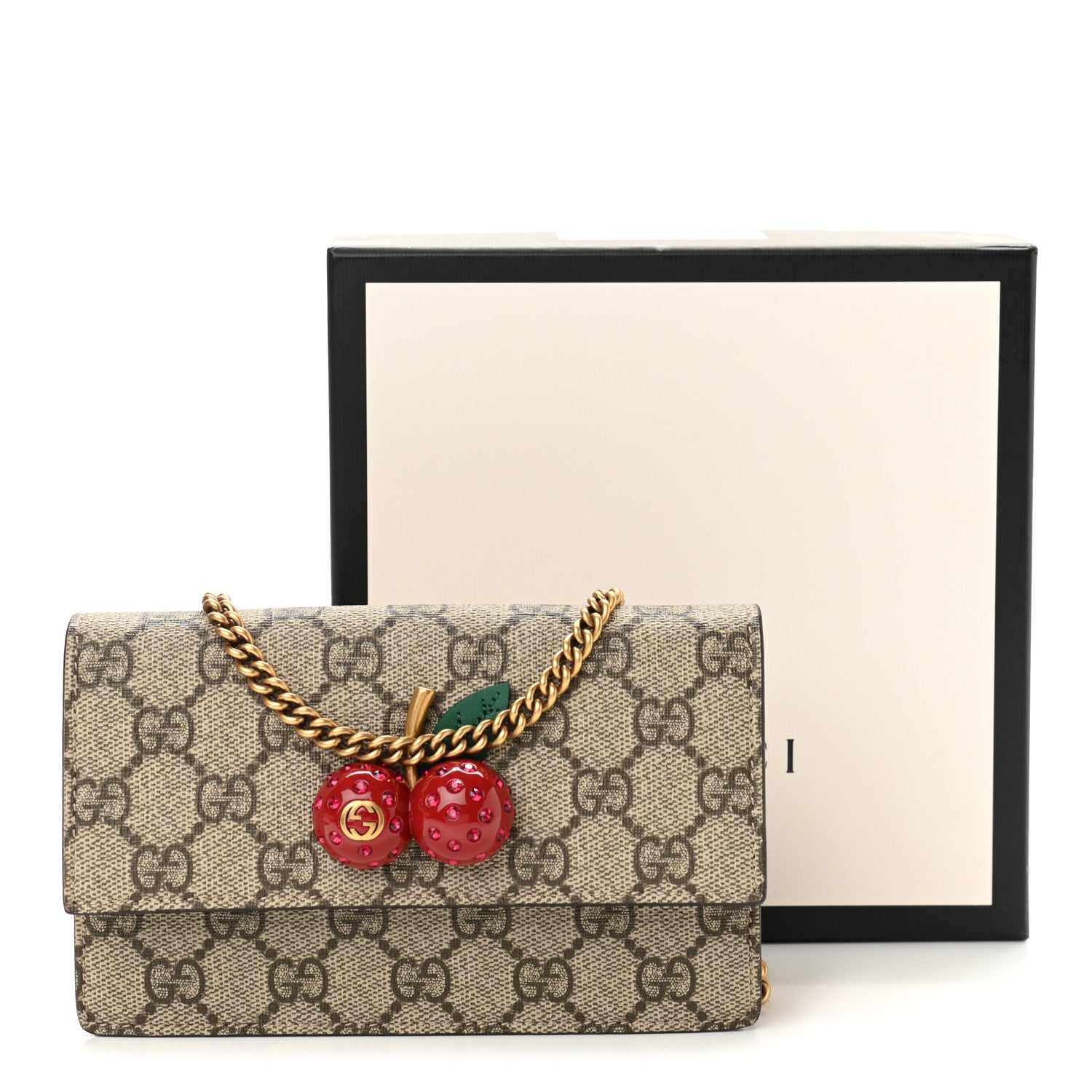 Gucci GG Supreme Monogram Mini Cherry Chain Bag 10 of 10
