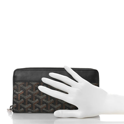 Goyard Goyardine Matignon Zip Around GM Wallet Black 2 of 9