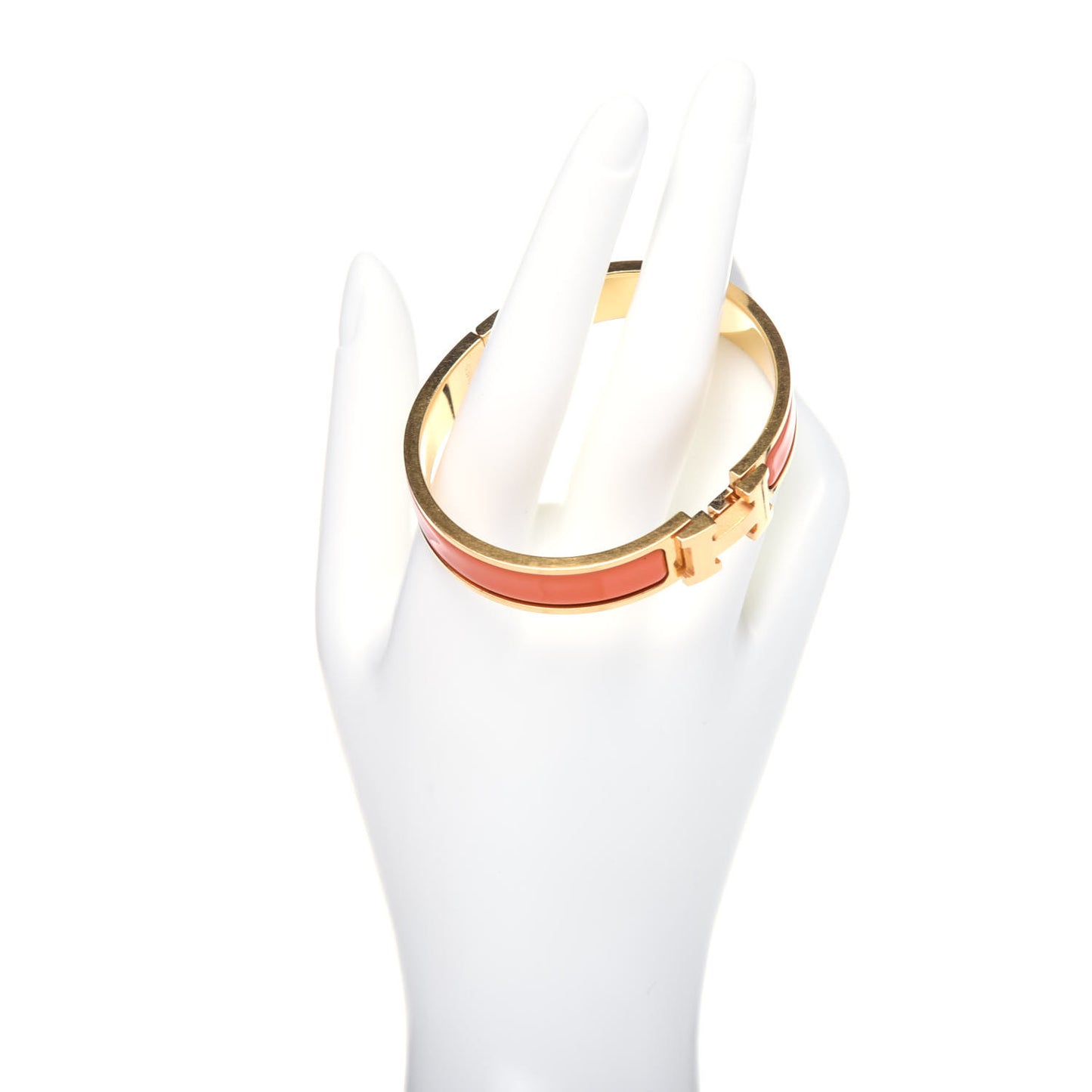 Enamel Narrow Clic Clac H Bracelet PM Orange