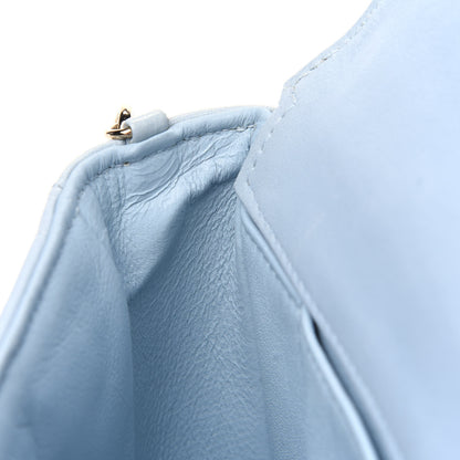 Chanel Lambskin East West Chocolate Bar Flap Light Blue 13 of 20