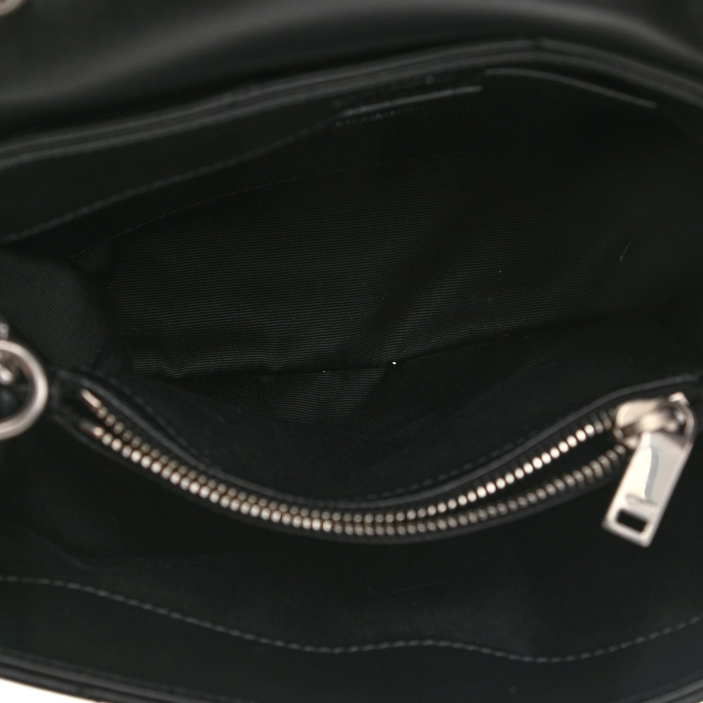 Calfskin Y Quilted Monogram Small Loulou Chain Satchel Black